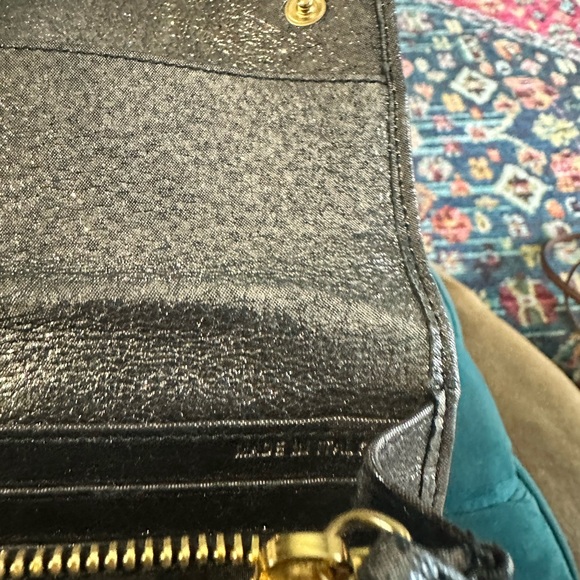 Miu Miu Metallic Silver Bow-Trim Continental Wallet - Picture 6 of 11